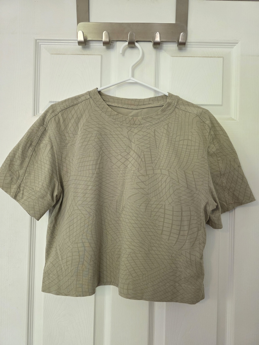 lululemon athletica Short Sleeve Textured Boxy Top | Size 8
